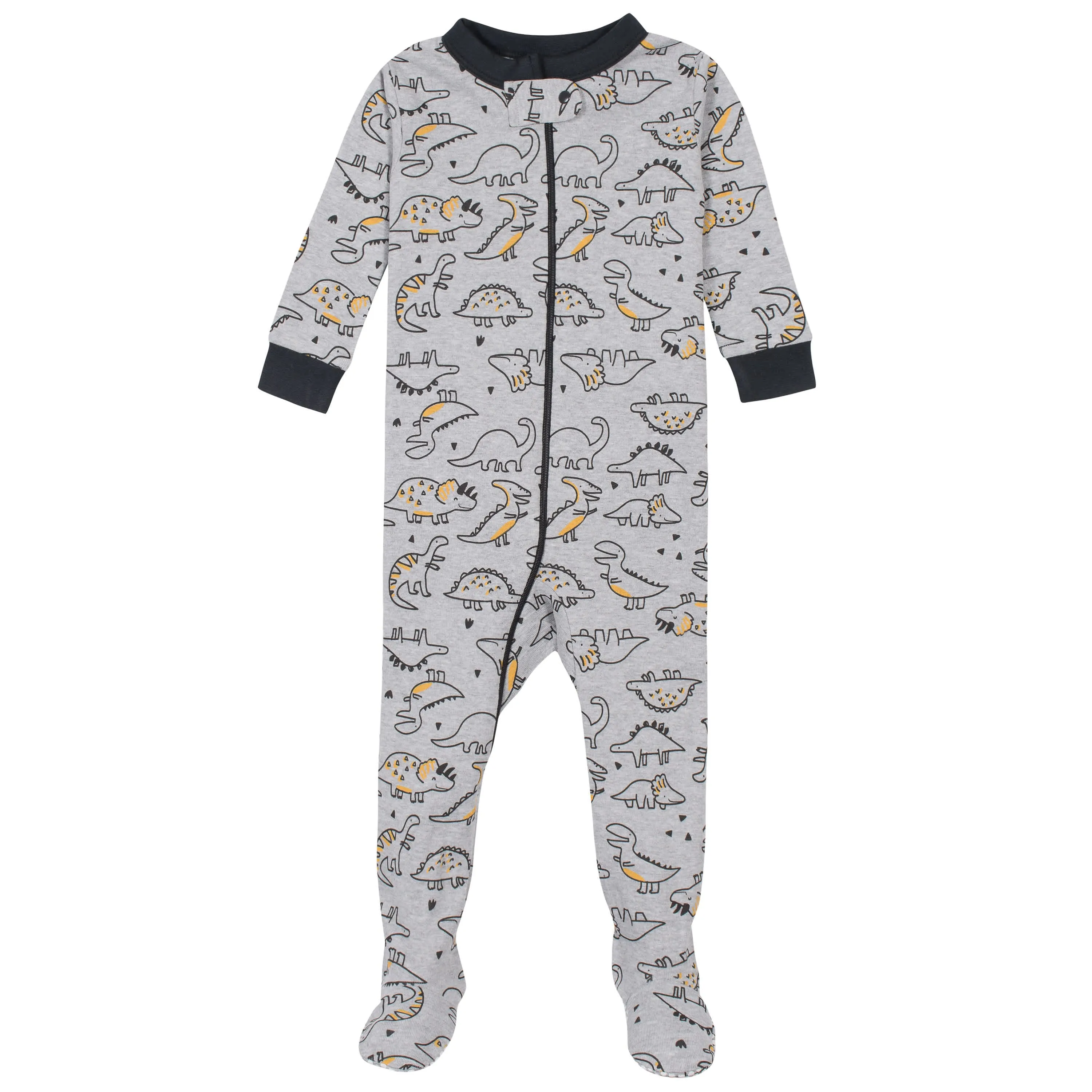 4-Pack Baby & Toddler Boys Dinosaurs & Space Snug Fit Footed Cotton Pajamas