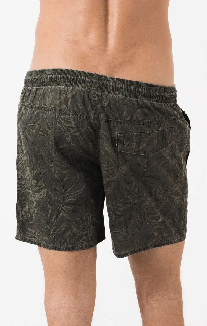 Afends Mens Baywatch - Monstera - Swim Shorts