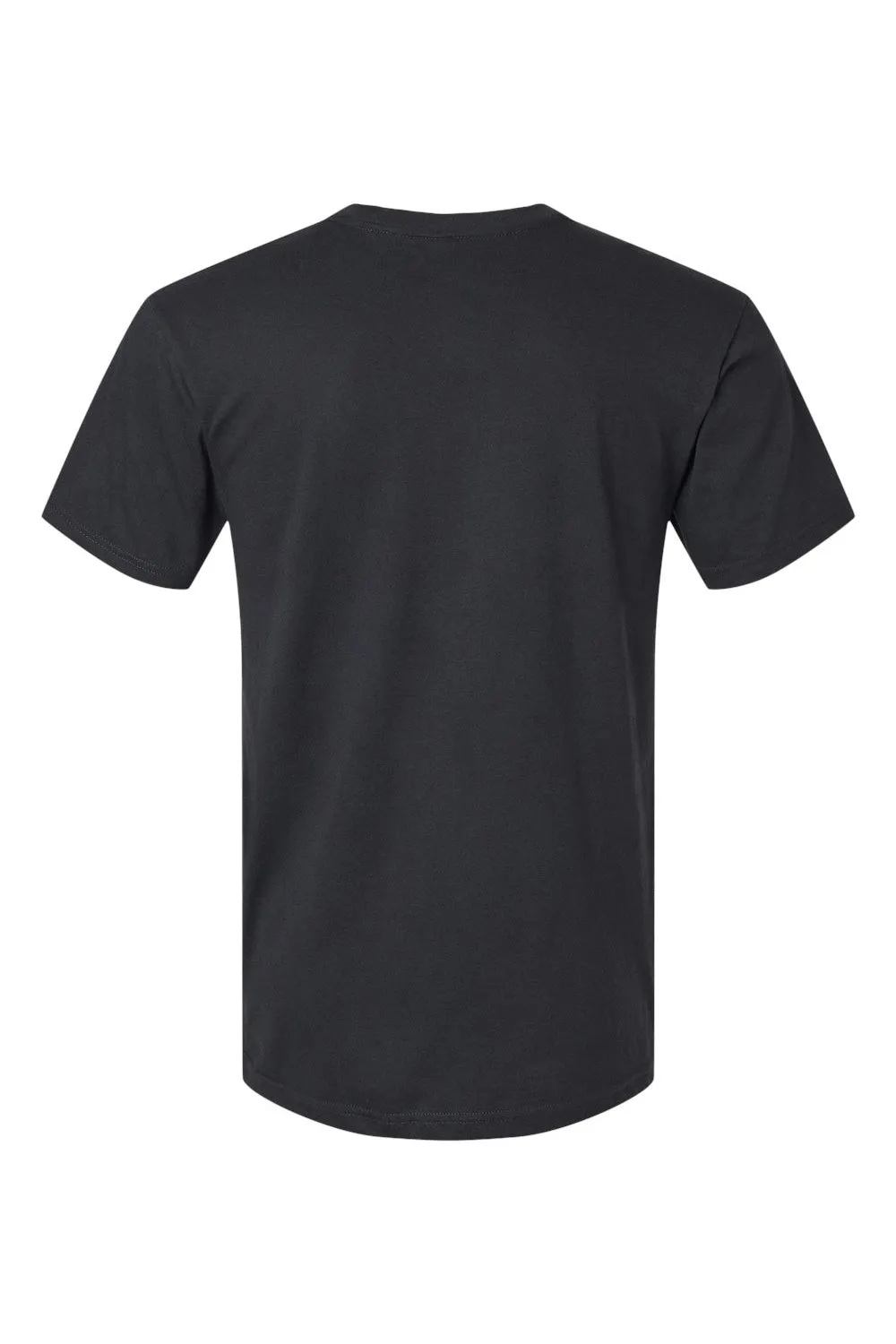 American Apparel Mens CVC Short Sleeve Henley T-Shirt - Black