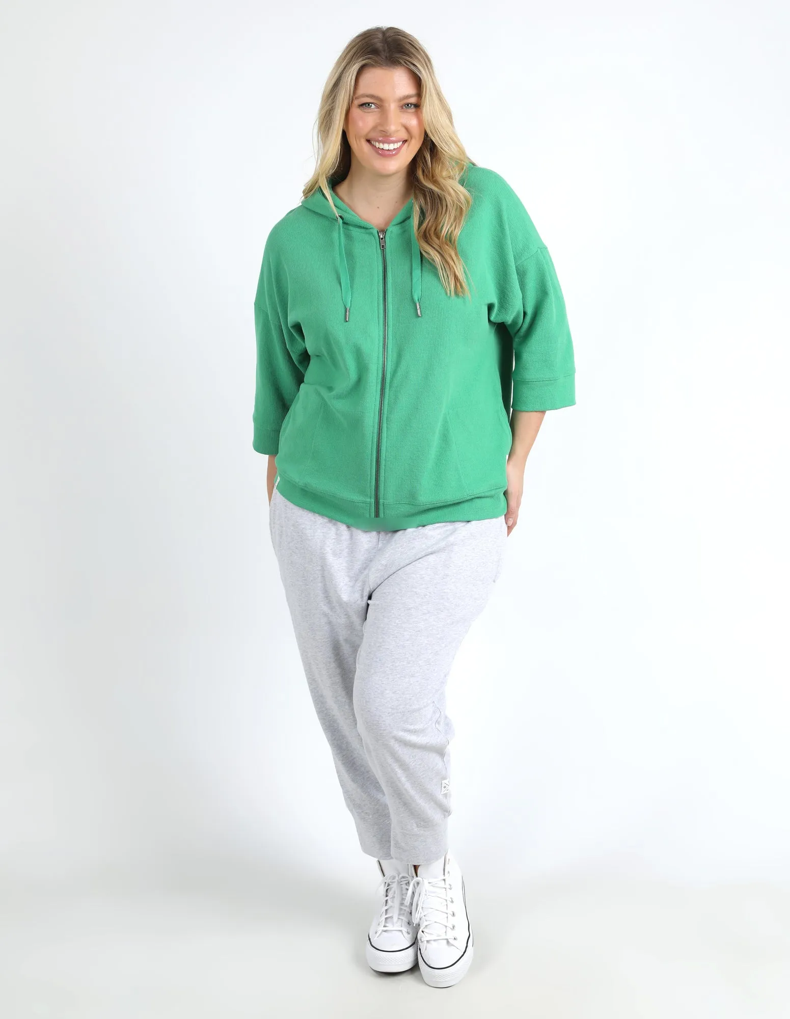 Beachy Zip Hoodie Greenbriar