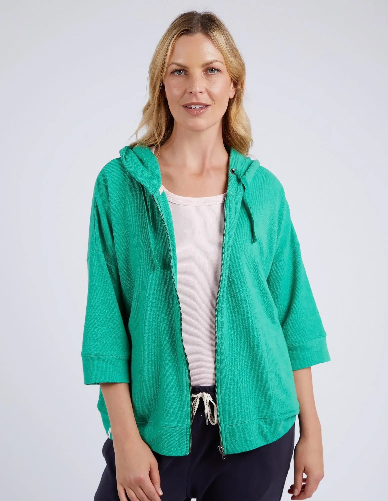 Beachy Zip Hoodie Greenbriar