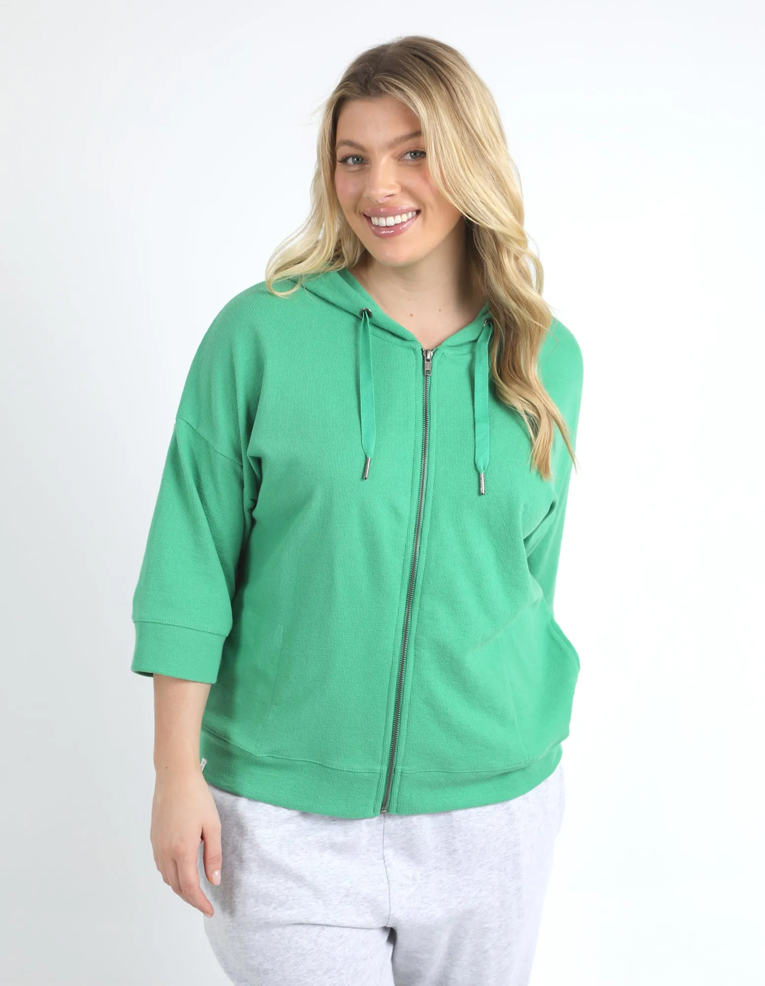 Beachy Zip Hoodie Greenbriar