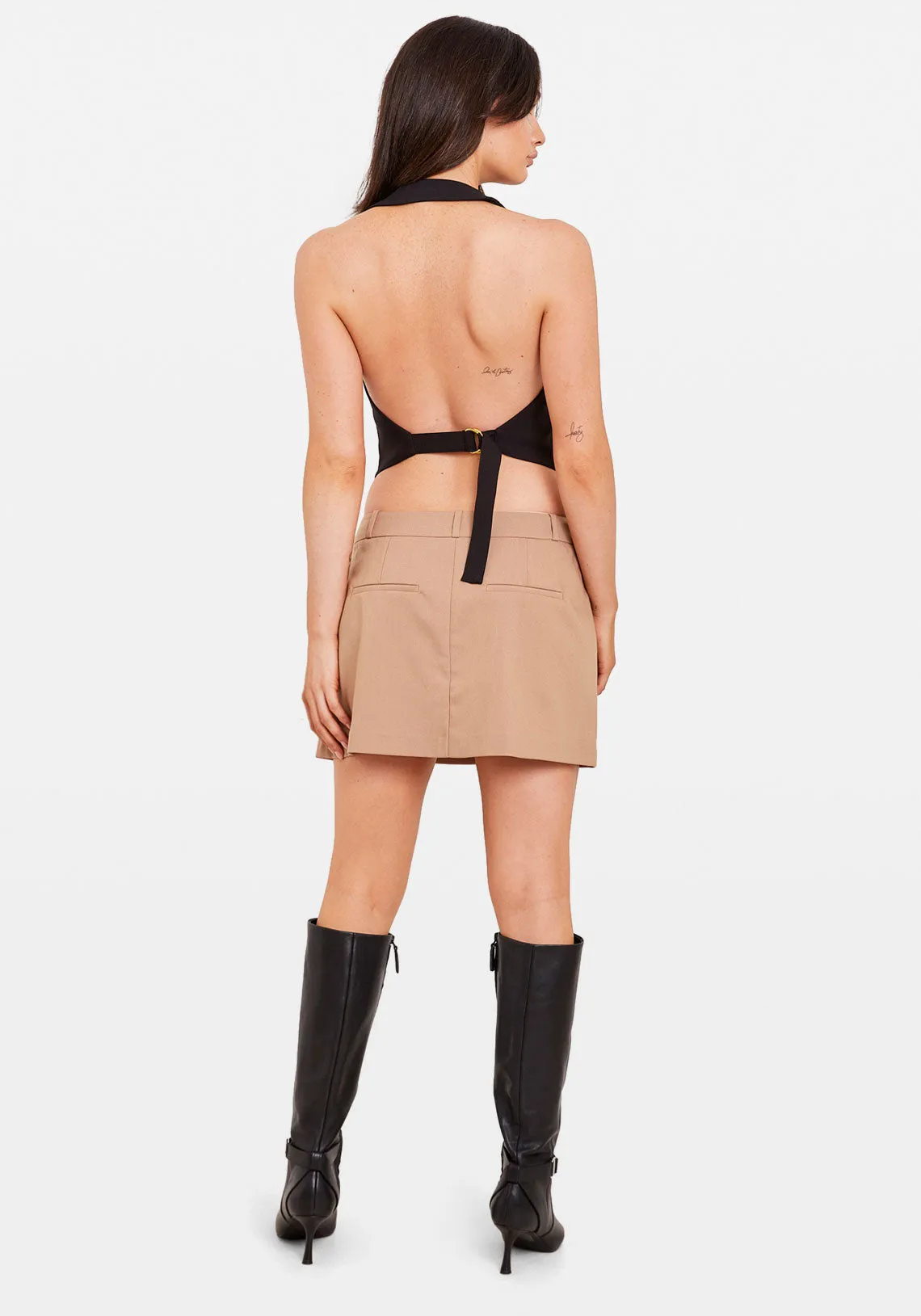 BLAIR MINI SKIRT TAN