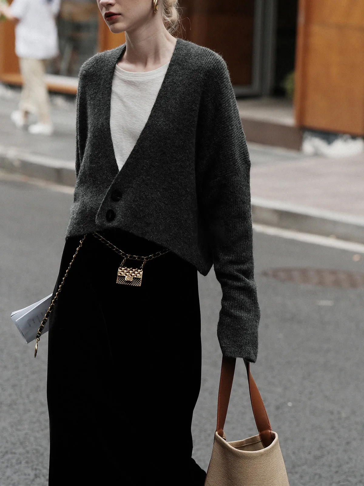 Buttoned Charming Slouchy Cardigan