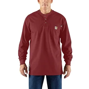 Carhartt 100237 Men's Flame Resistant Force Cotton Long Sleeve Henley