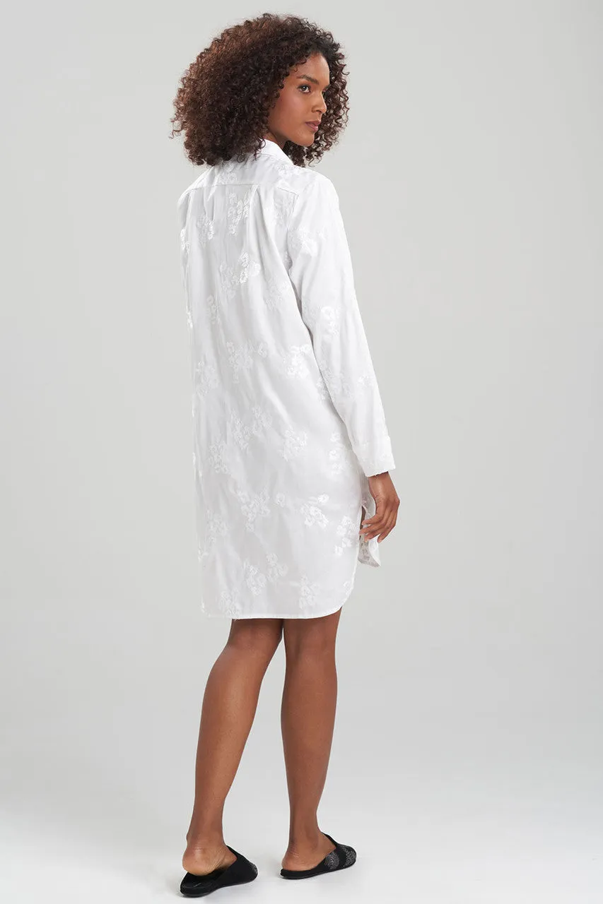 Cheetah Embroidery Cotton Sleepshirt