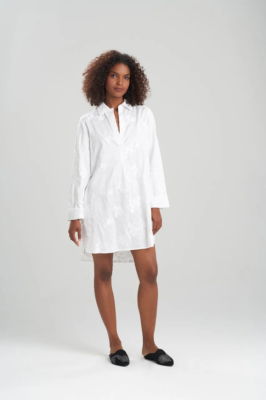 Cheetah Embroidery Cotton Sleepshirt