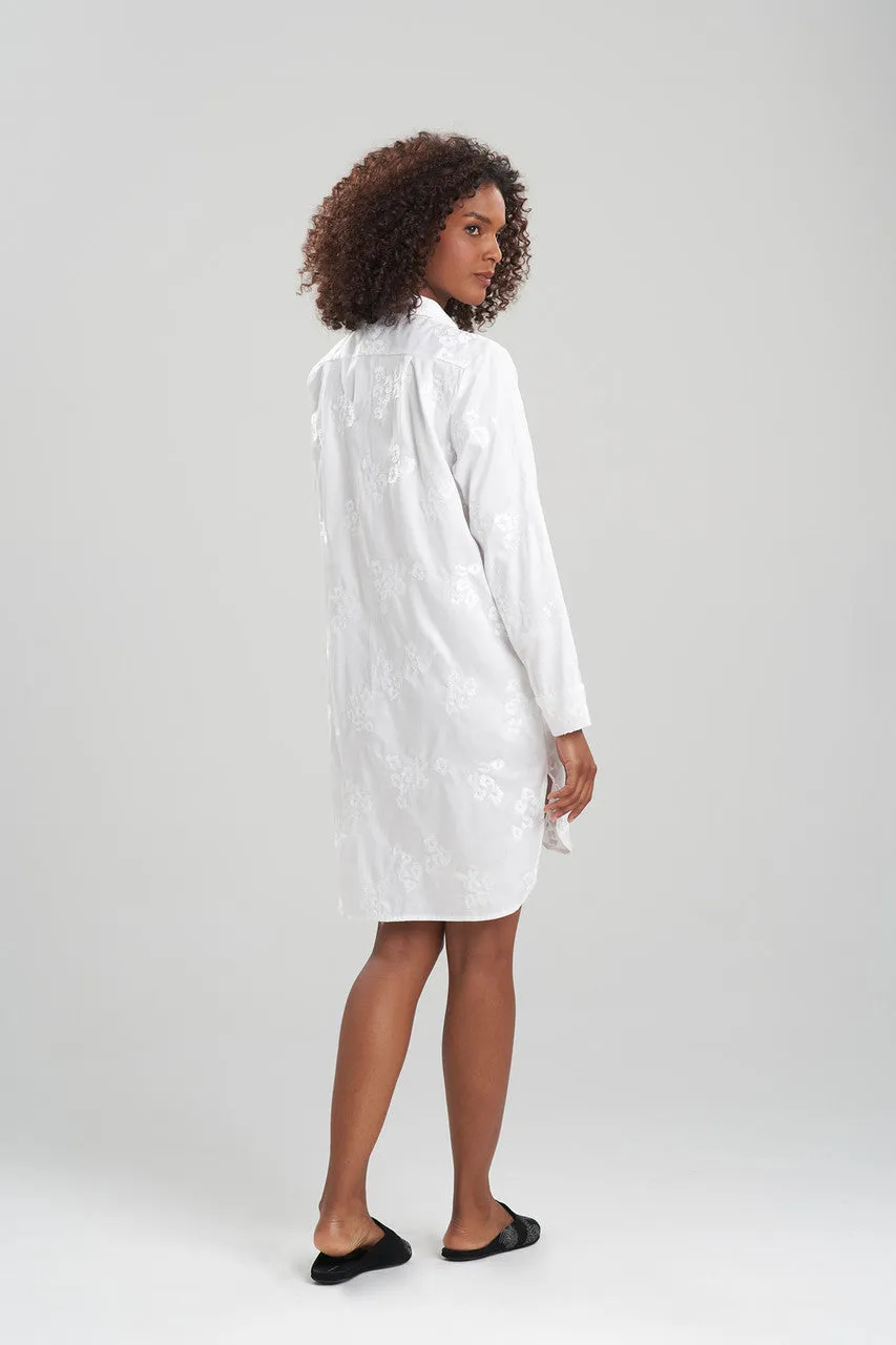 Cheetah Embroidery Cotton Sleepshirt