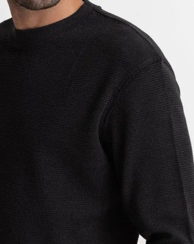 Classic Waffle Knit in Vintage Black