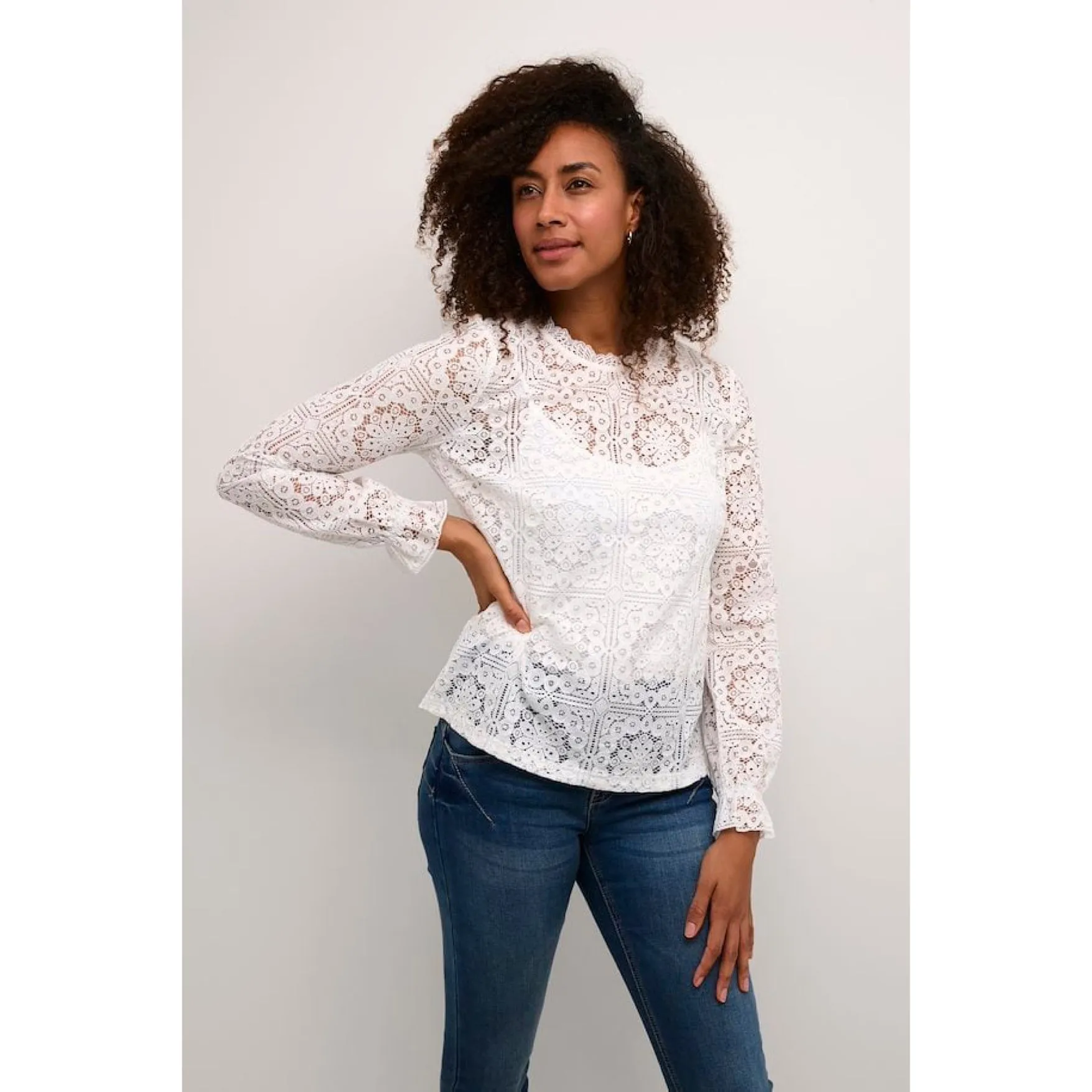 Cream Tiley Lace Blouse