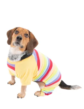 Dog Cotton Rainbow Girl Stripes Pajamas