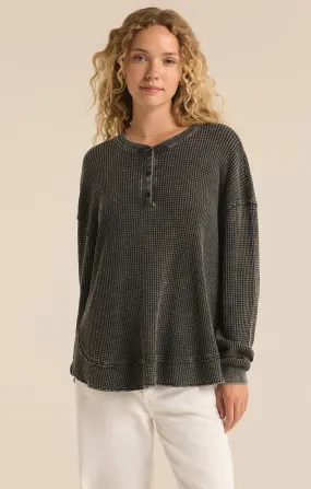 Jax Cozy Waffle Henley Top