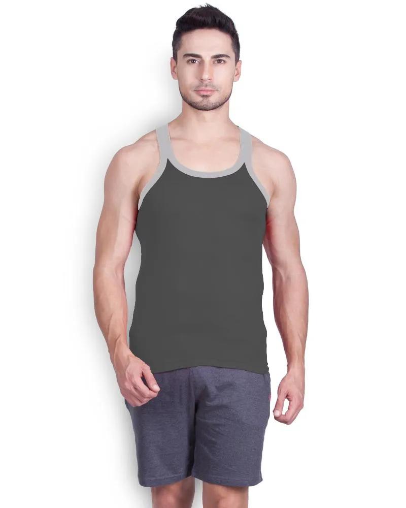 LUX - GenX Gym Vest - 5501 - Mens Sleeveless Gym Vest - Dark Grey