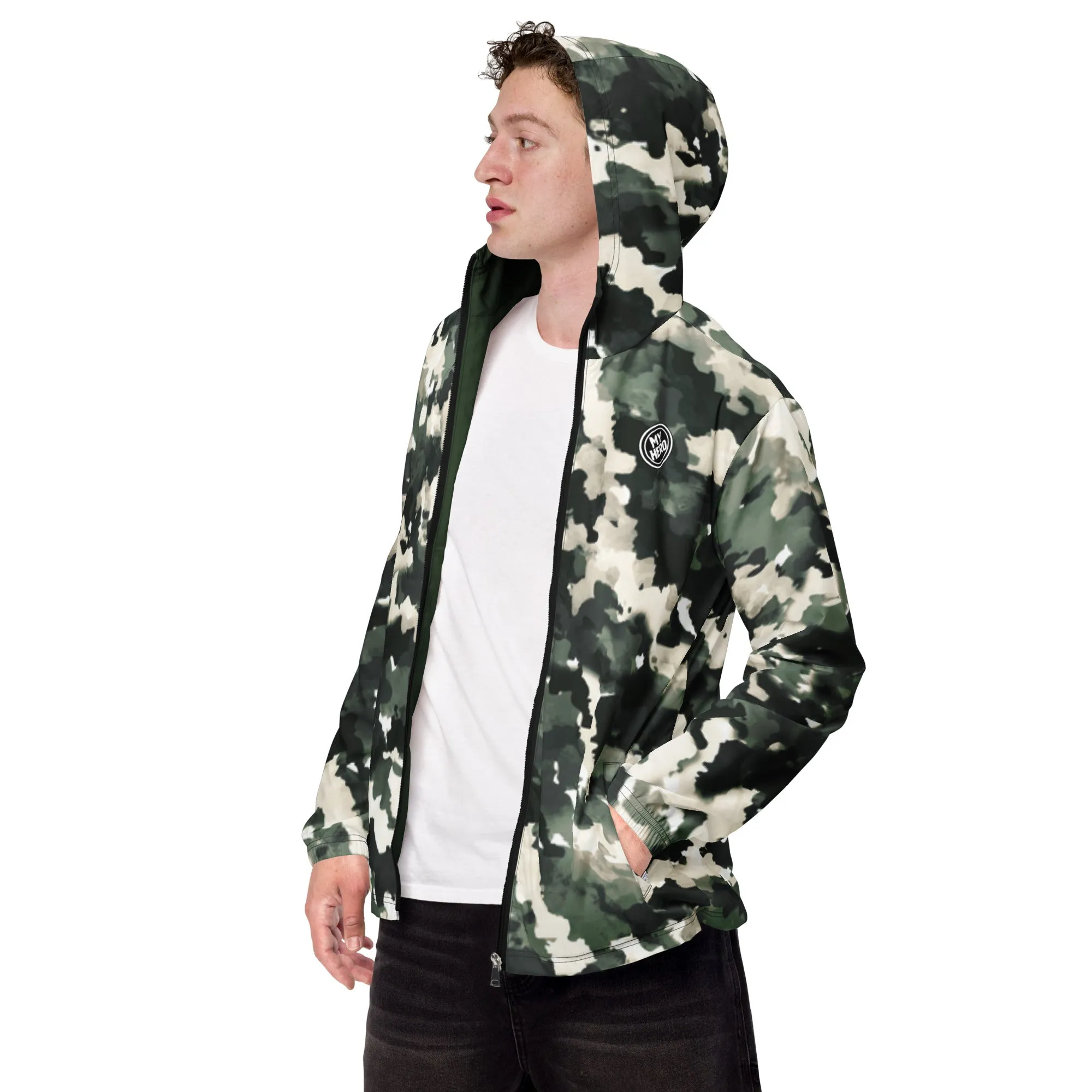 Men’s windbreaker - green camouflage