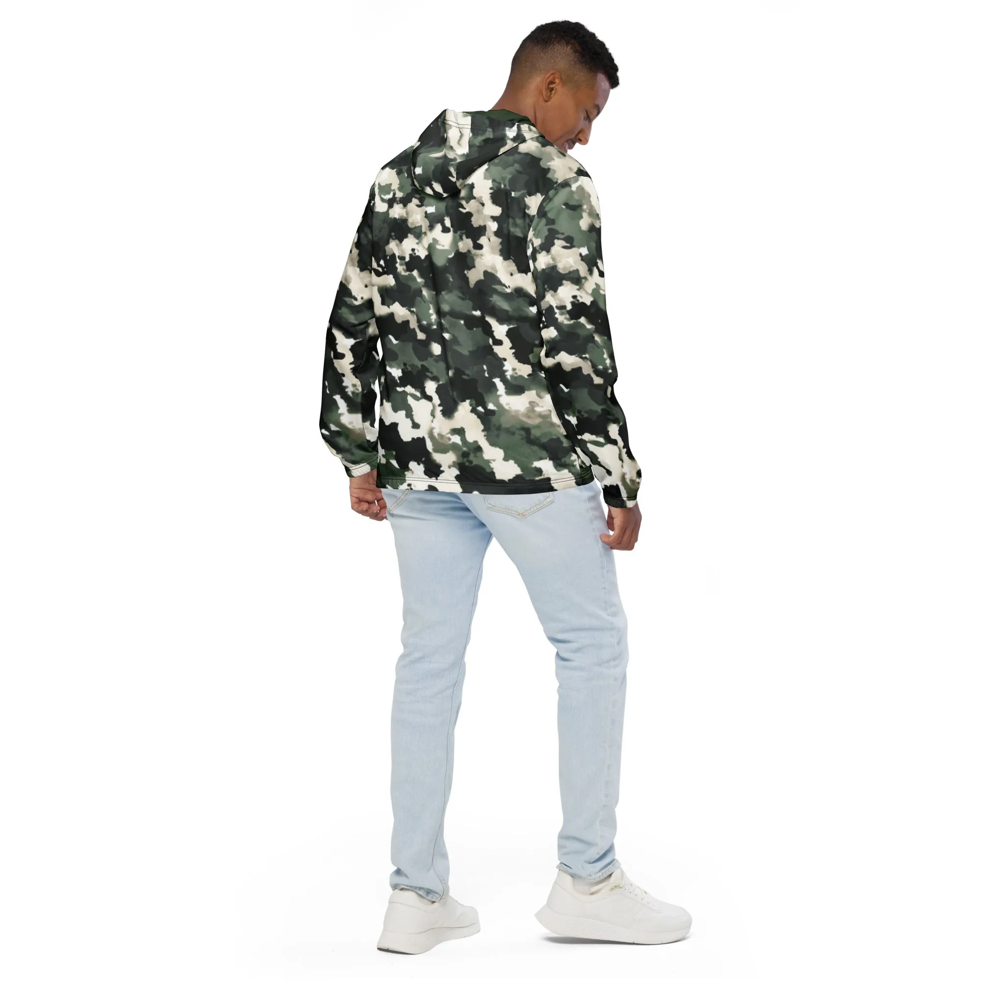 Men’s windbreaker - green camouflage