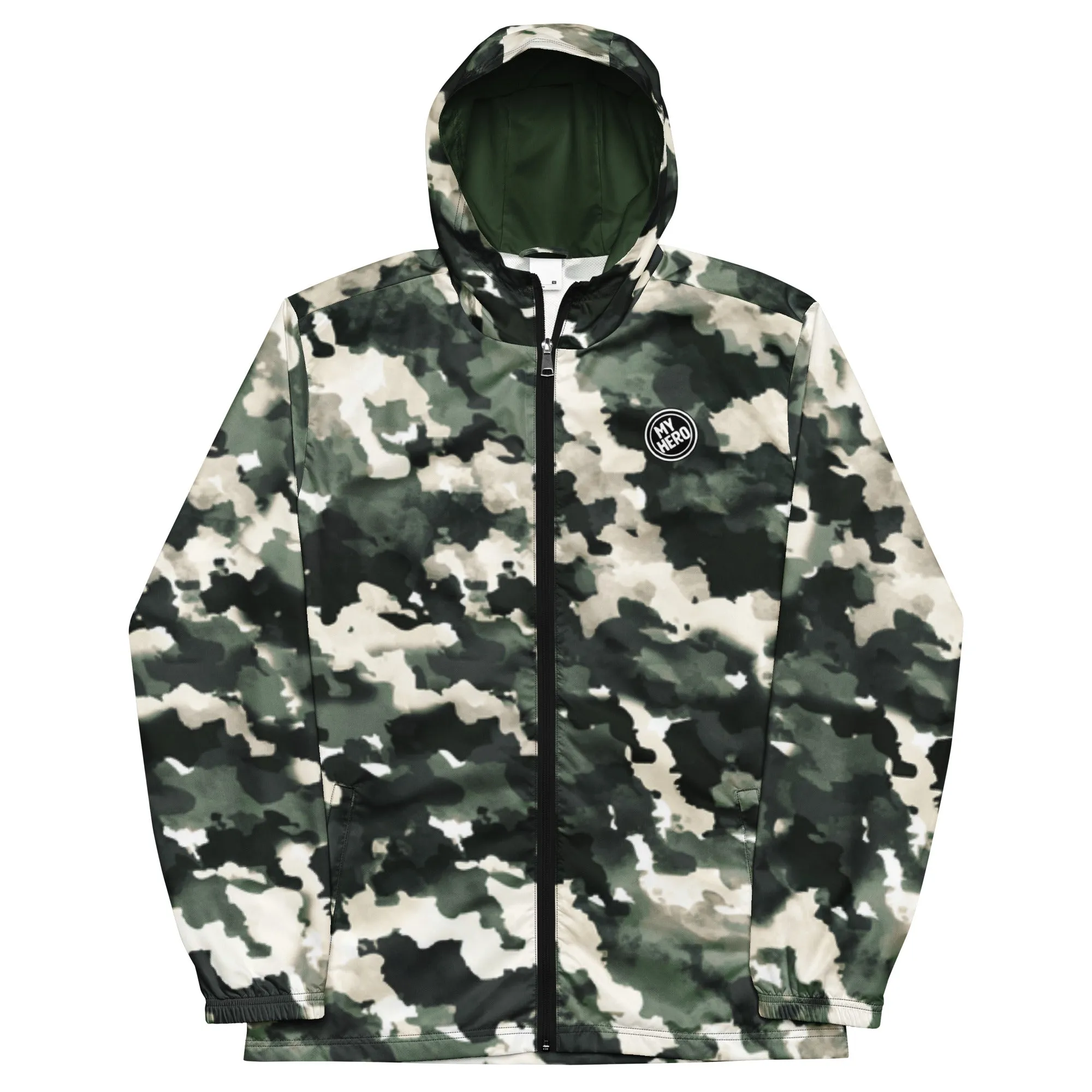 Men’s windbreaker - green camouflage