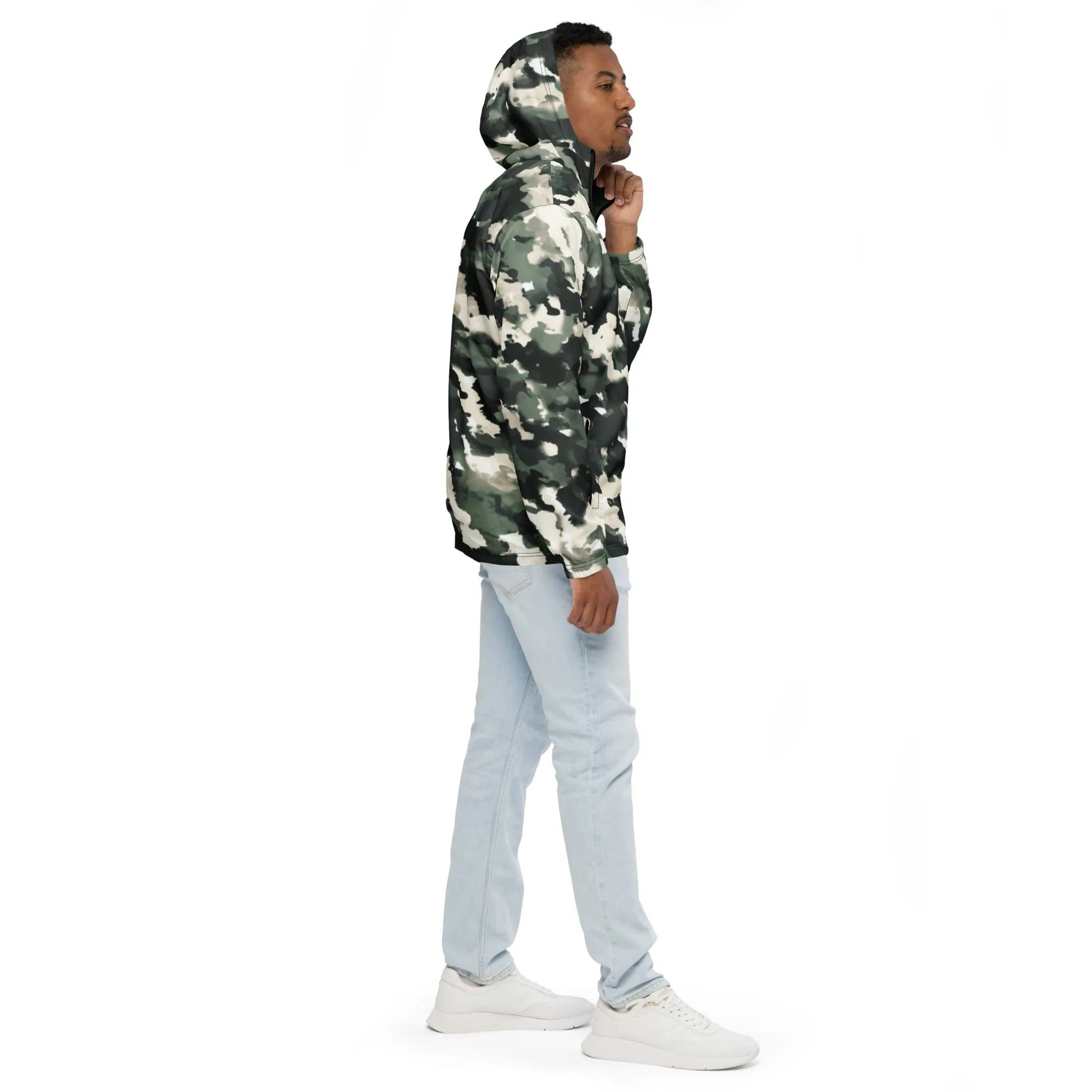 Men’s windbreaker - green camouflage