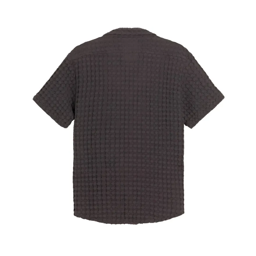 Nearly Black Cuba Waffle Shirt