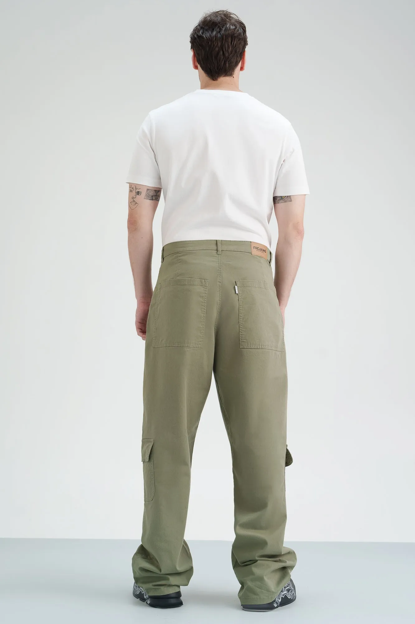 Olive Stone Men's Straight Fit Cargo