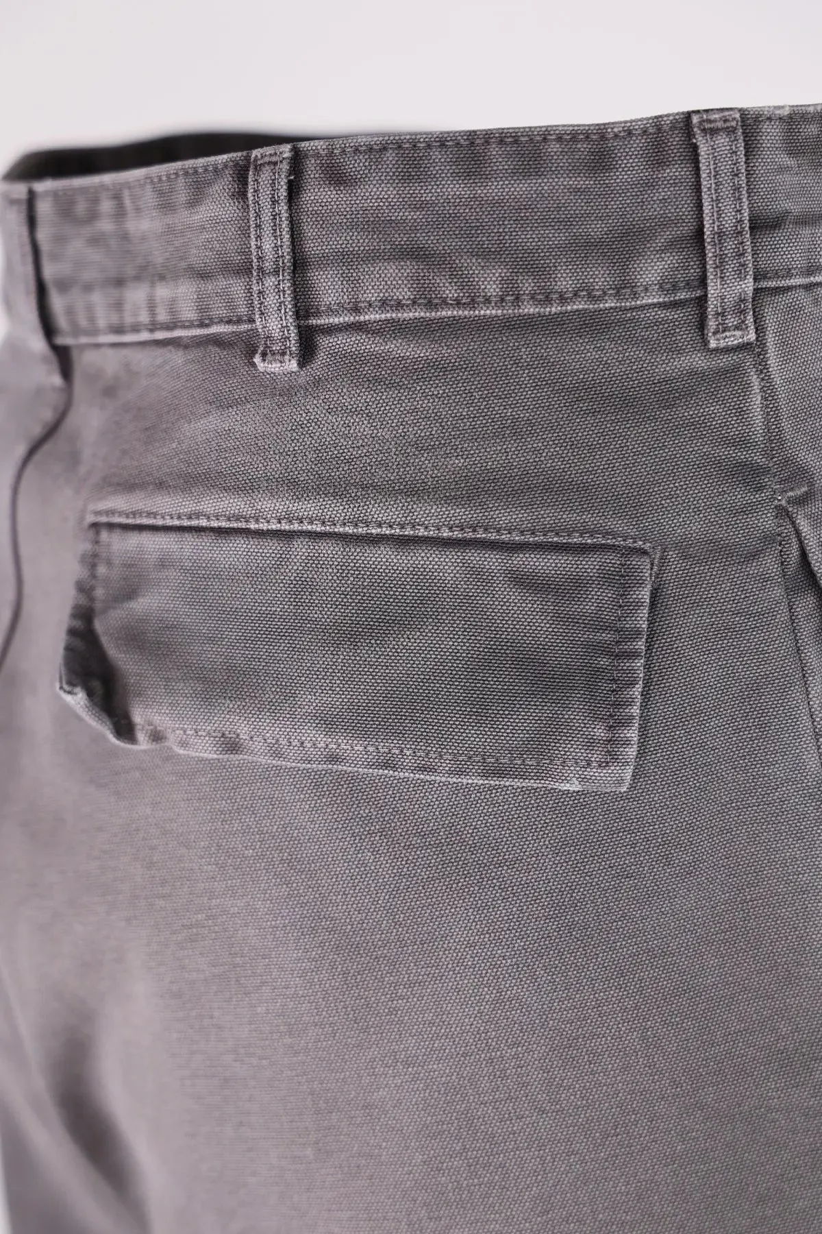 Overdyed Cotton Canvas Cargo Pants - Dolphin Grey