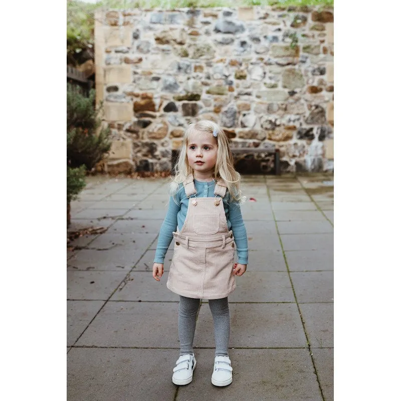 Peggy Empire Pinafore In Ivory Cream