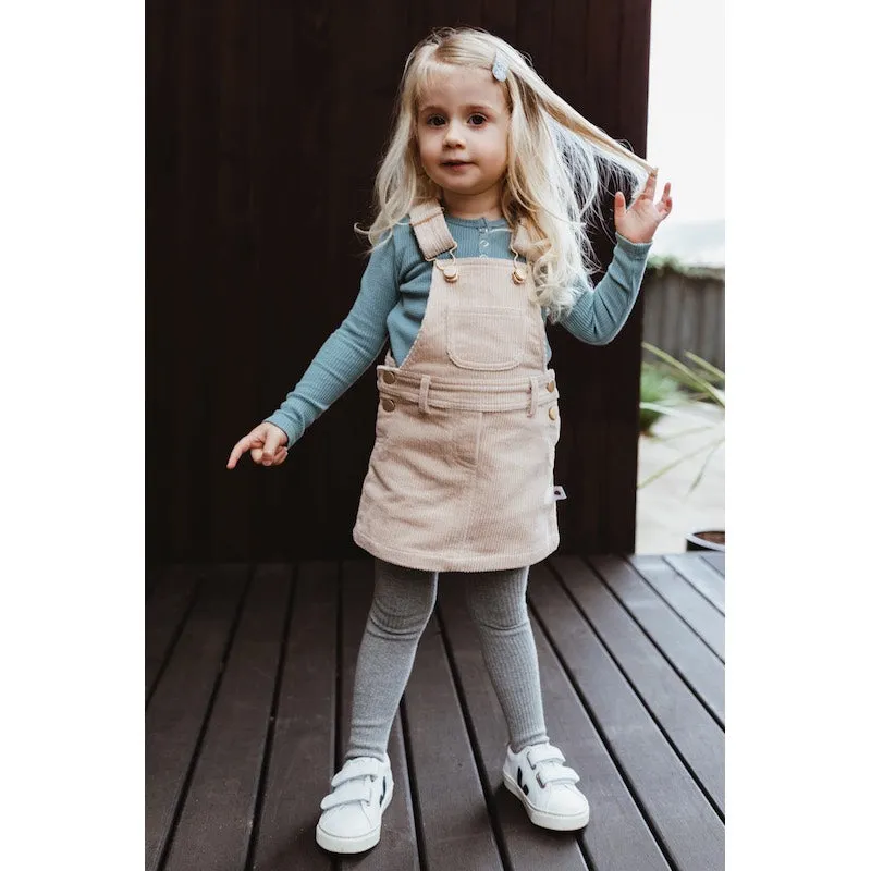 Peggy Empire Pinafore In Ivory Cream