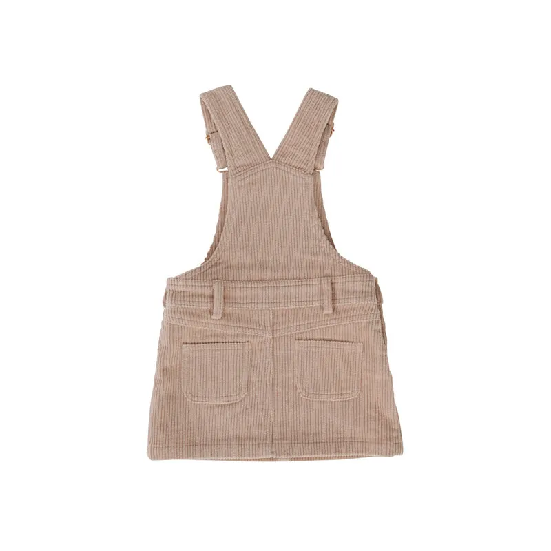 Peggy Empire Pinafore In Ivory Cream