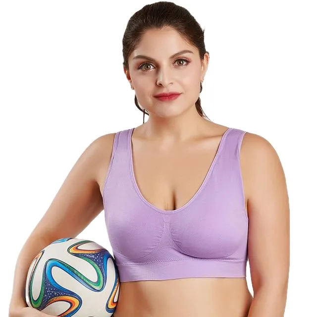 Plus Size Bras For Women Seamless Bra With Pads Big 5Xl 6Xl Bralette Push Up Brassiere Vest Wireless Bh