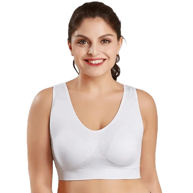 Plus Size Bras For Women Seamless Bra With Pads Big 5Xl 6Xl Bralette Push Up Brassiere Vest Wireless Bh