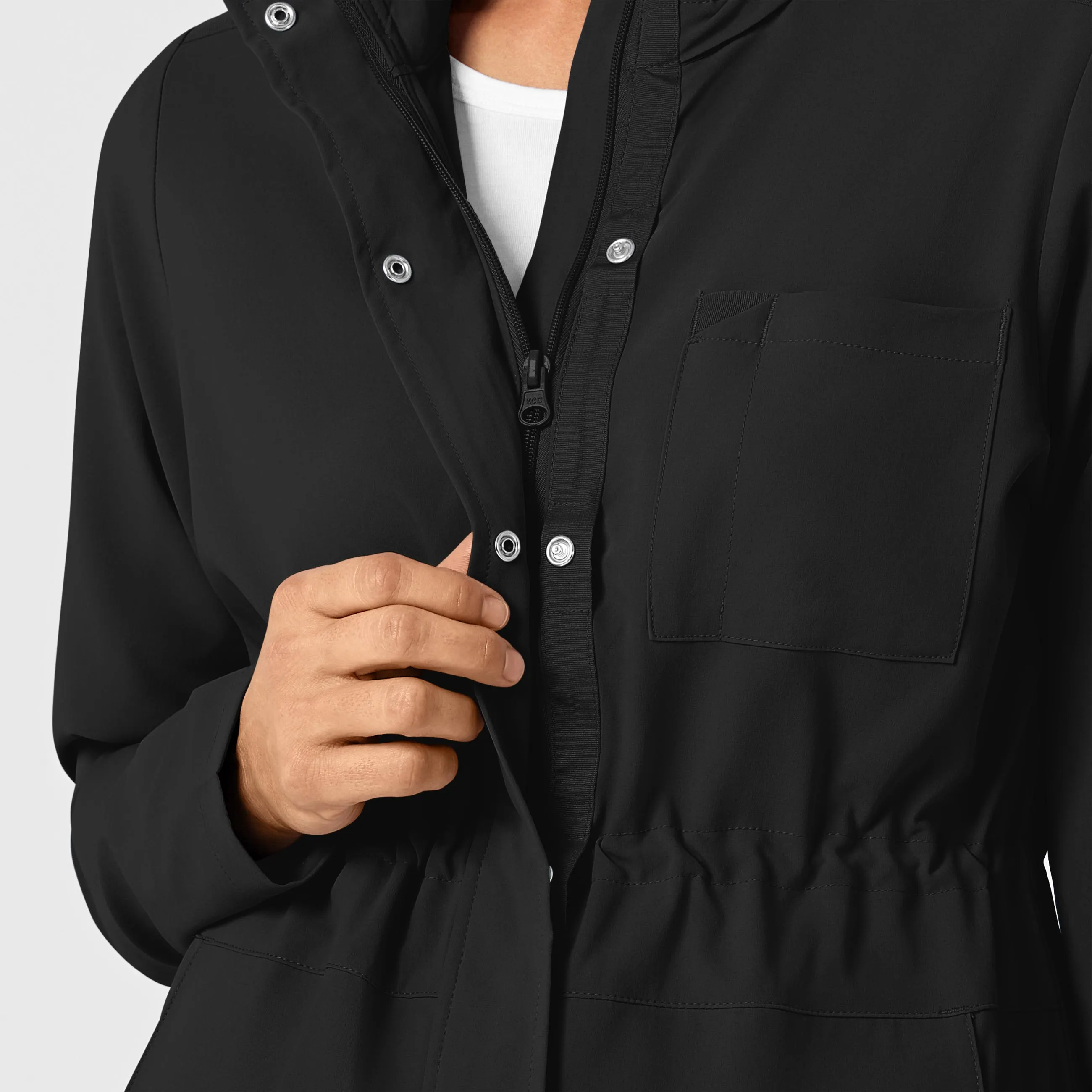 RENEW Women's Convertible Hood Fashion Jacket - Black