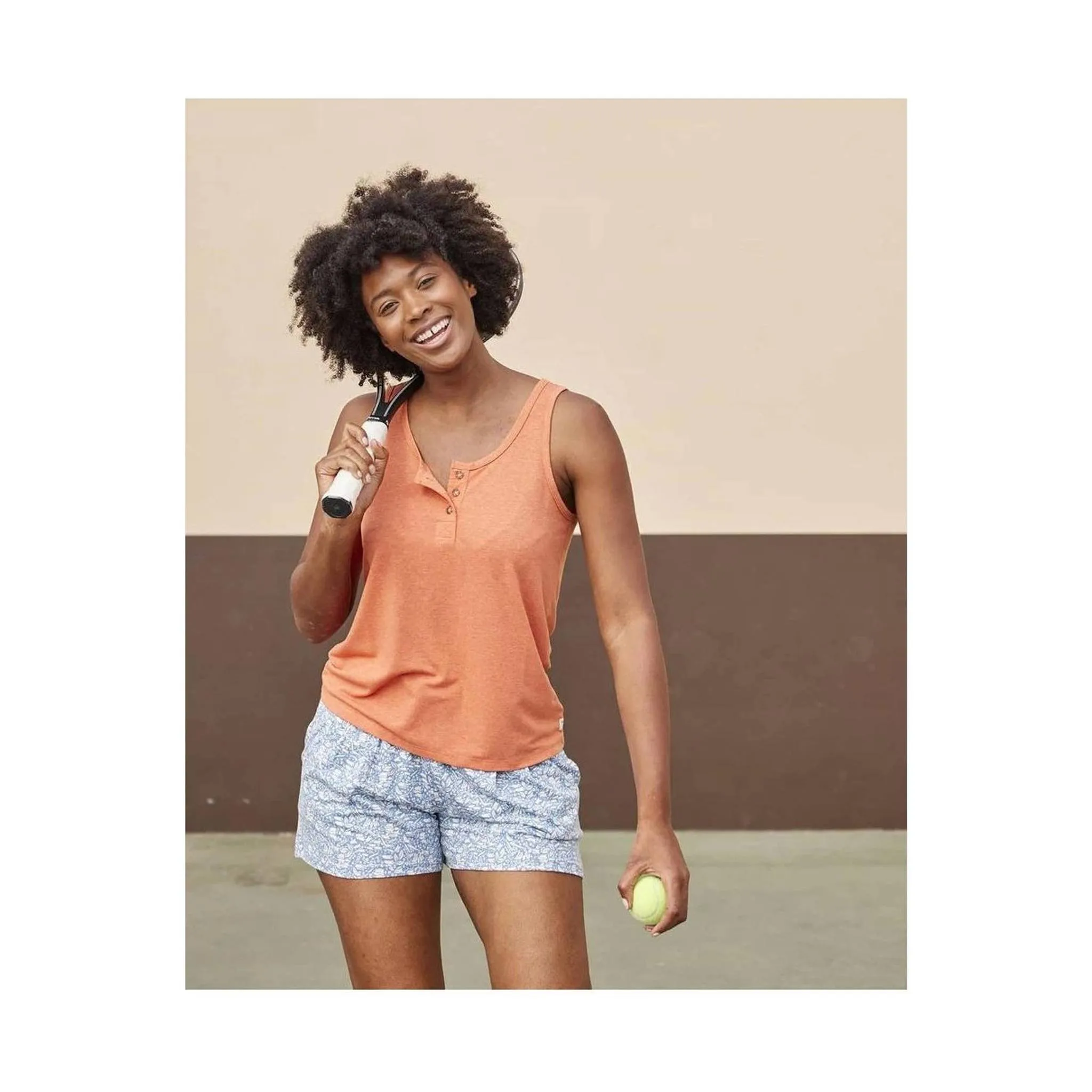 Toad & Co Women's Piru Henley Tank - Dreamsicle