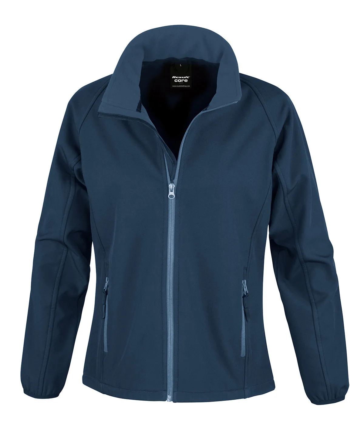 Womens Core printable softshell jacket | Navy/Navy