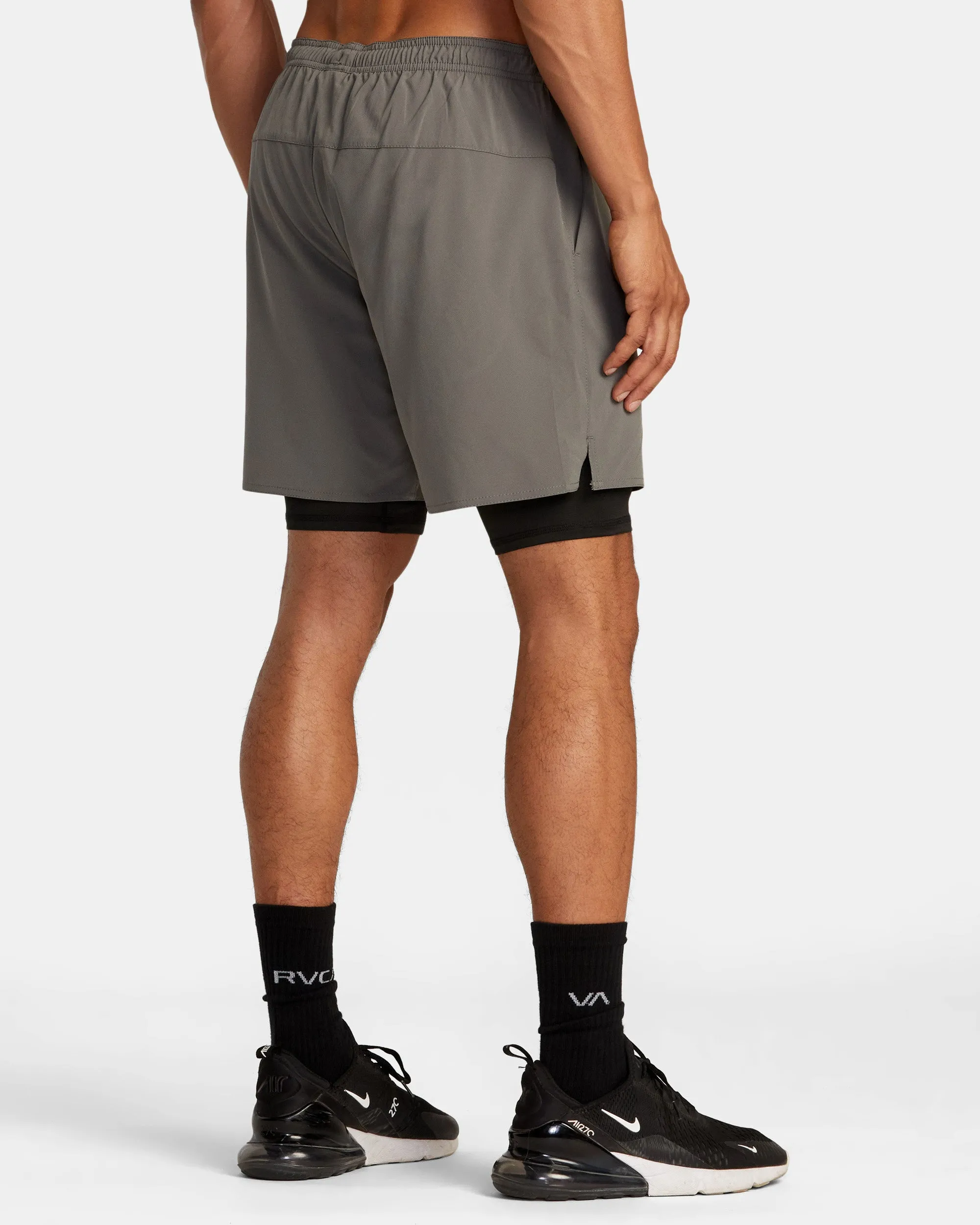 Yogger Train 2-In-1 17" Workout Shorts - Graphite